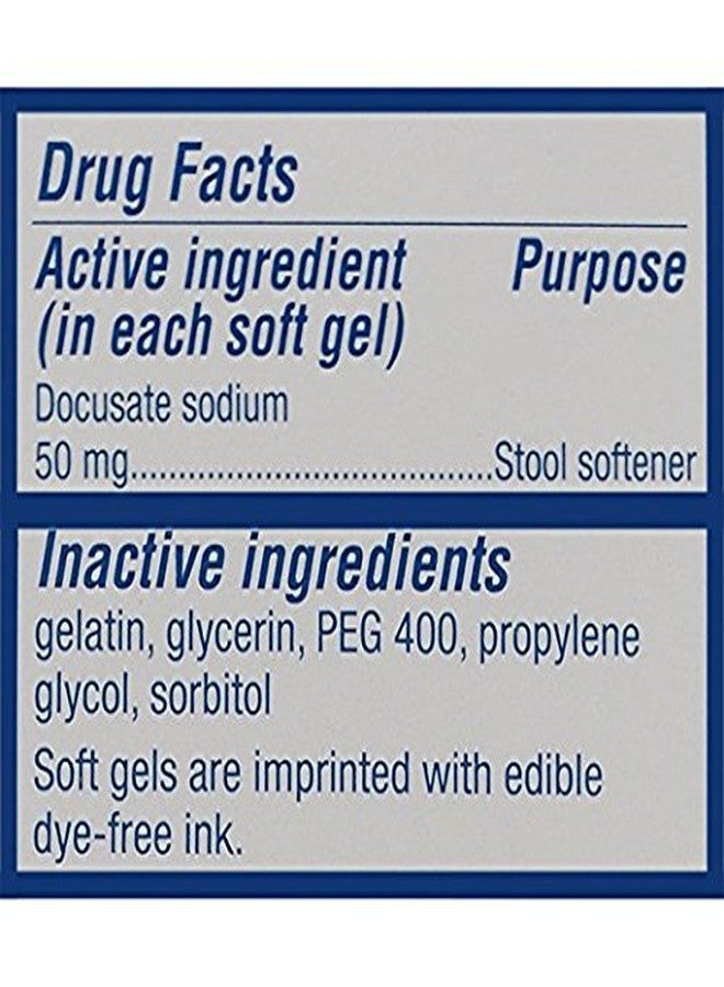 Colace Clear Stool Softener, 50mg Soft Gels 28 Count, Docusate Sodium Stool Softener for Gentle, Dependable Relief, Doctor Recommended - Image 3